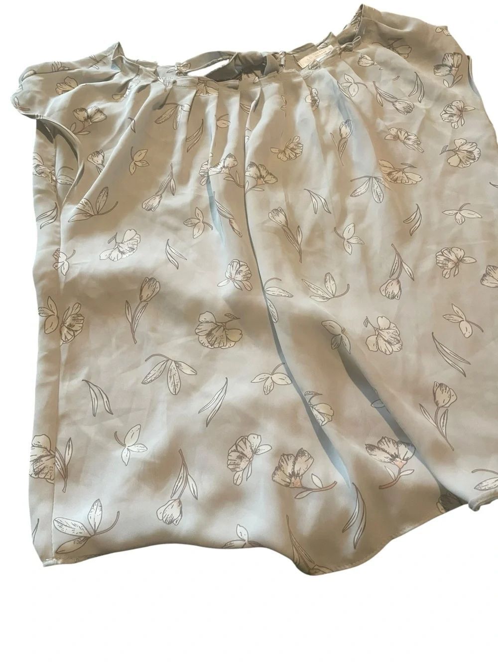 Kim Rogers size small grey Floral Sleeveless Blouse new never worn